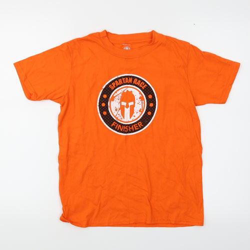 Spartan Womens Orange   Basic T-Shirt Size L