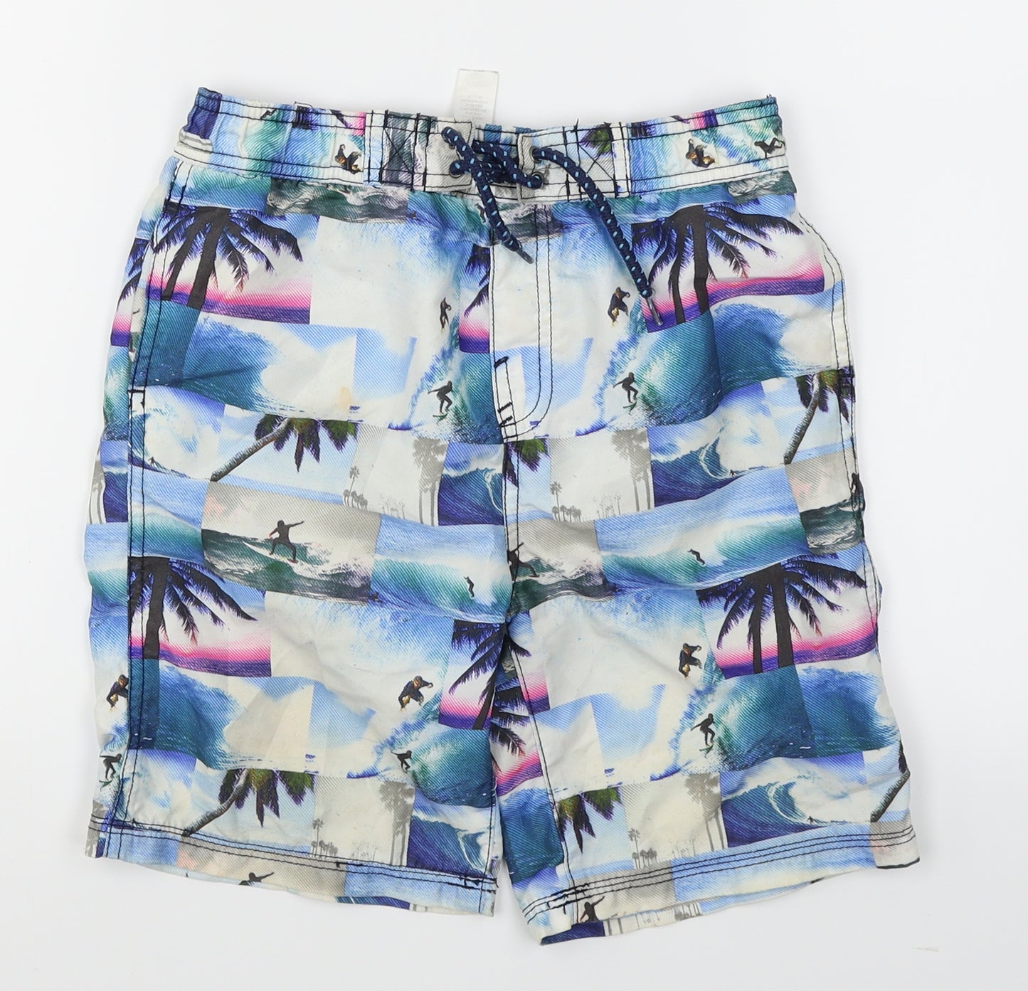 George Boys White   Cargo Shorts Size 8-9 Years - swim short