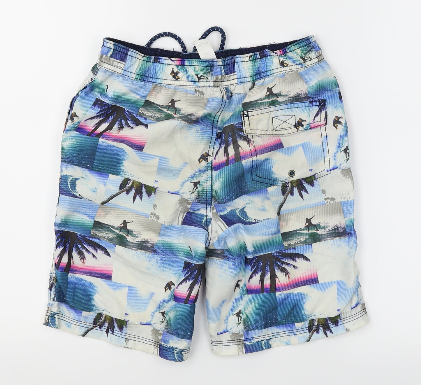 George Boys White   Cargo Shorts Size 8-9 Years - swim short