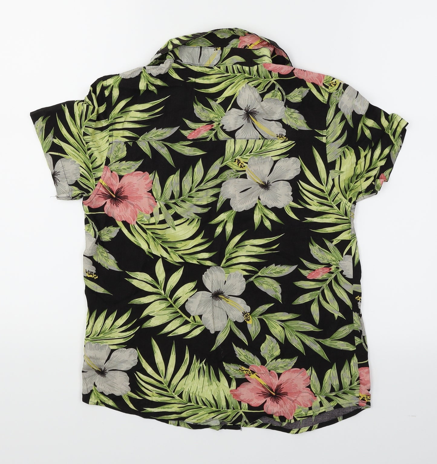 Primark Boys Black Floral  Basic Button-Up Size 10-11 Years