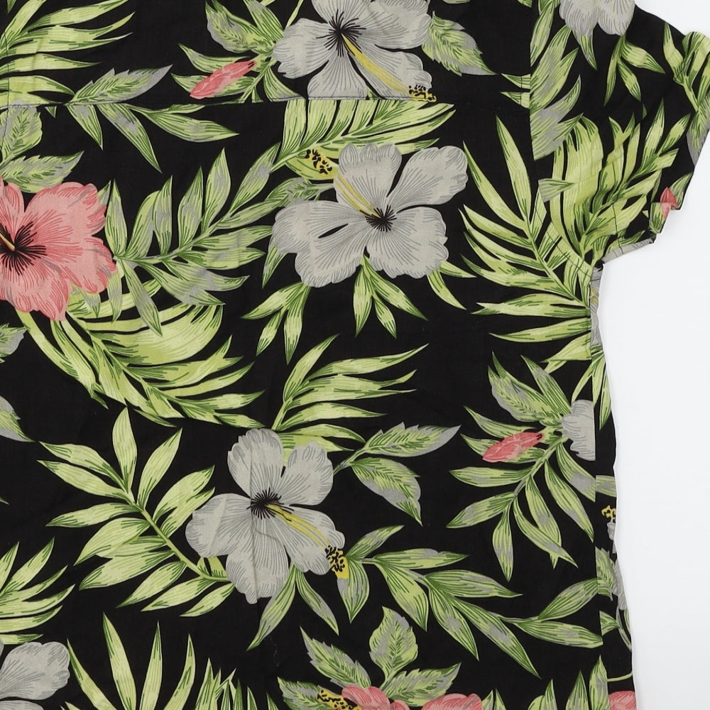 Primark Boys Black Floral  Basic Button-Up Size 10-11 Years