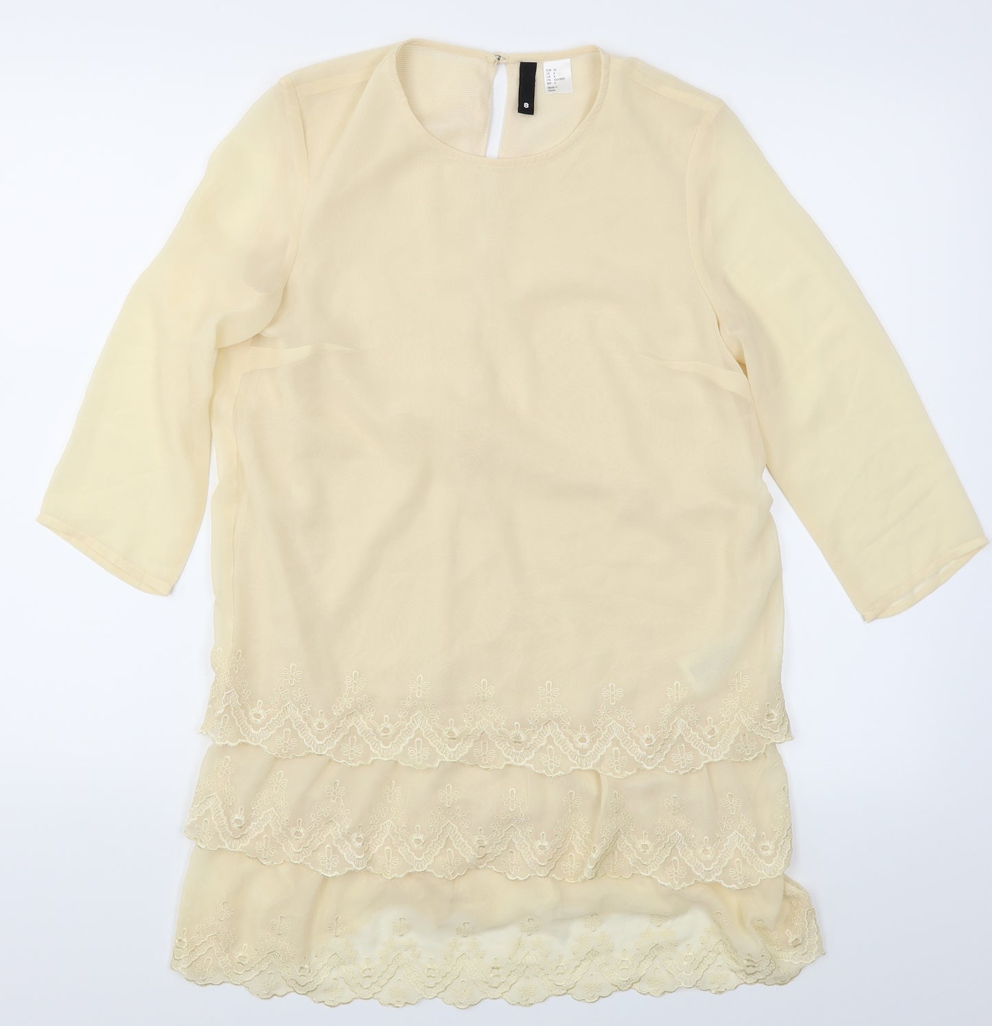 Divided Womens White   A-Line  Size 6  - Lace Frill