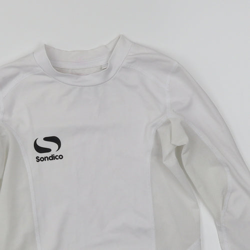 Sondico Boys White   Basic T-Shirt Size 9-10 Years  - Underlayer