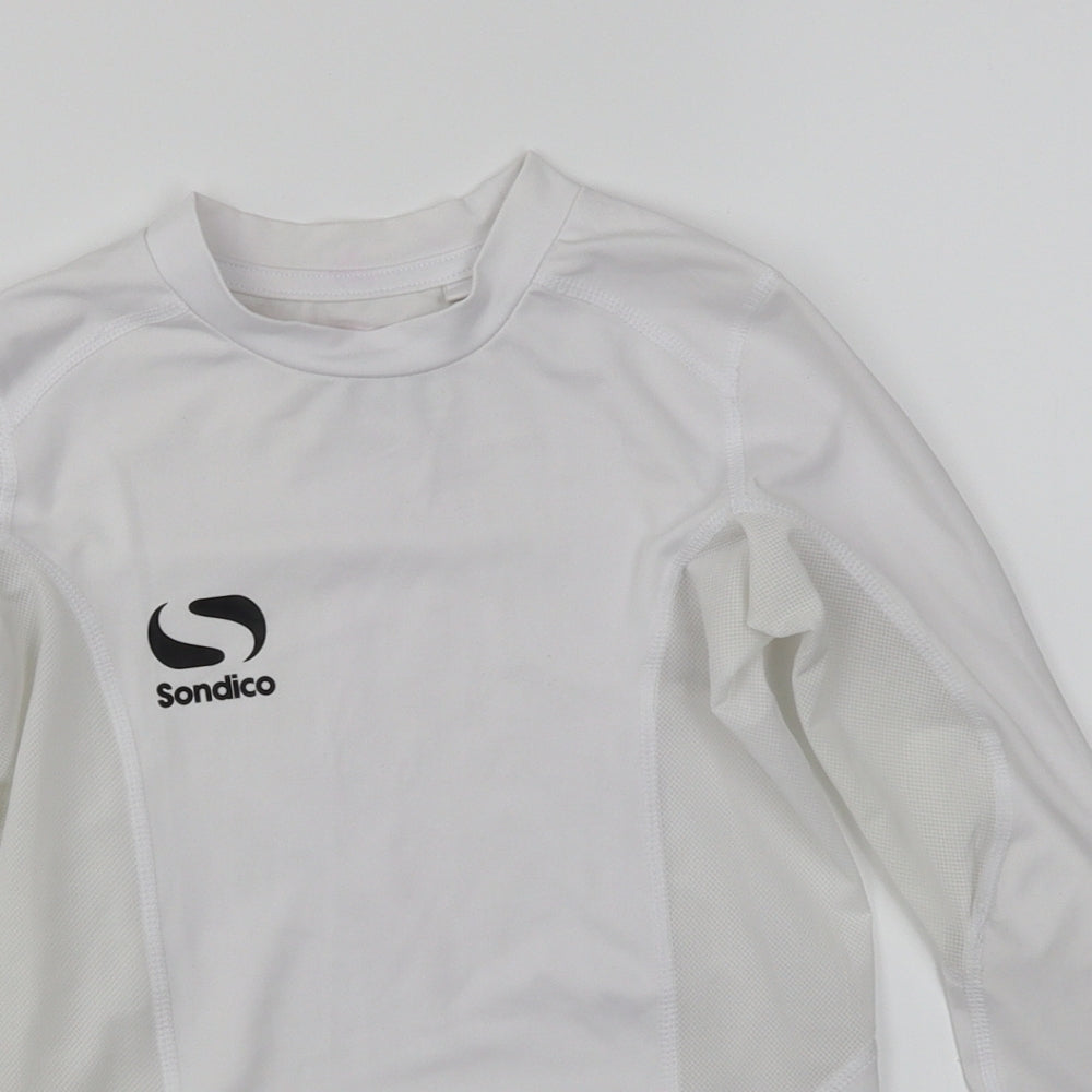 Sondico Boys White   Basic T-Shirt Size 9-10 Years  - Underlayer