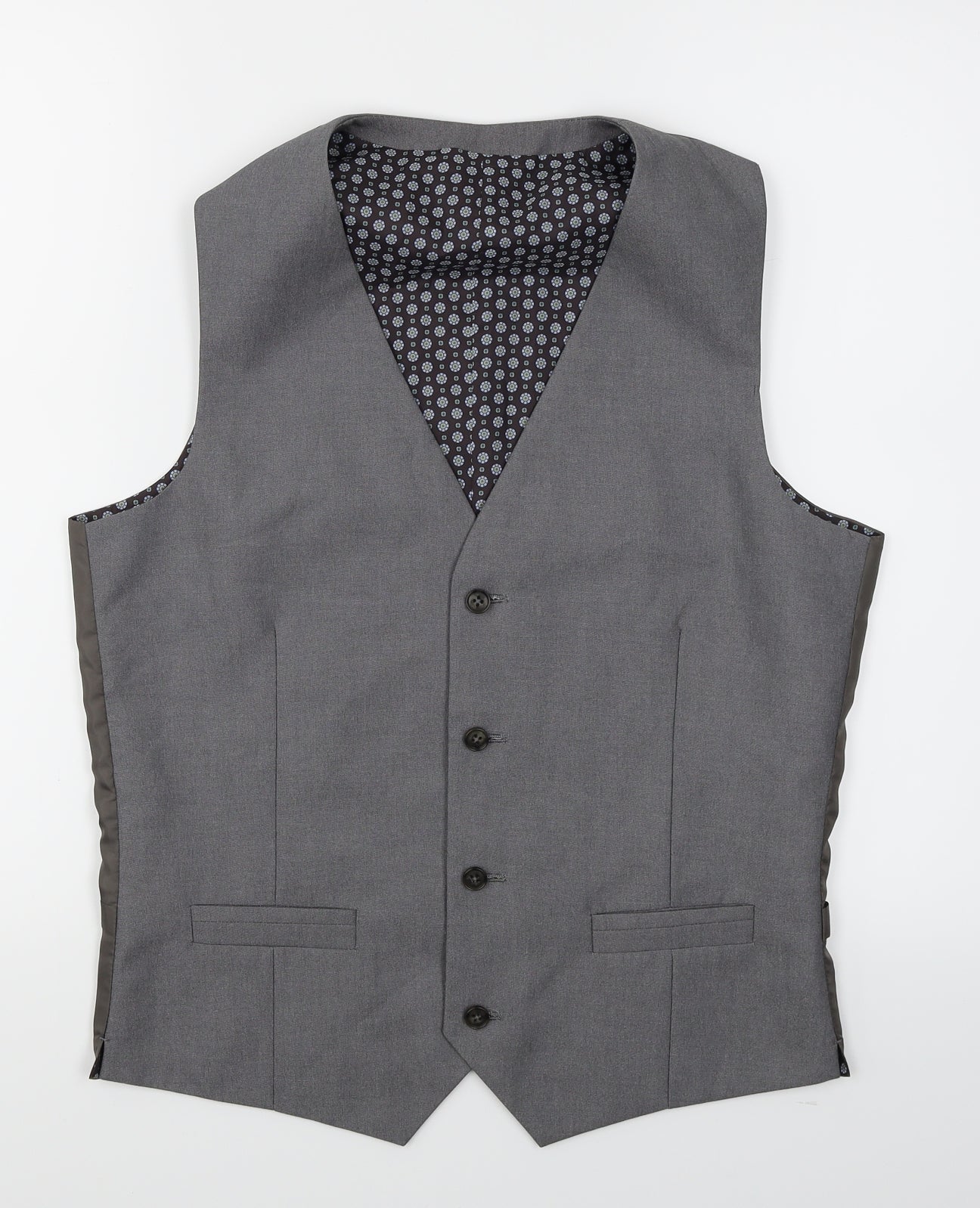 Onesixfive Mens Grey   Jacket Suit Waistcoat Size M