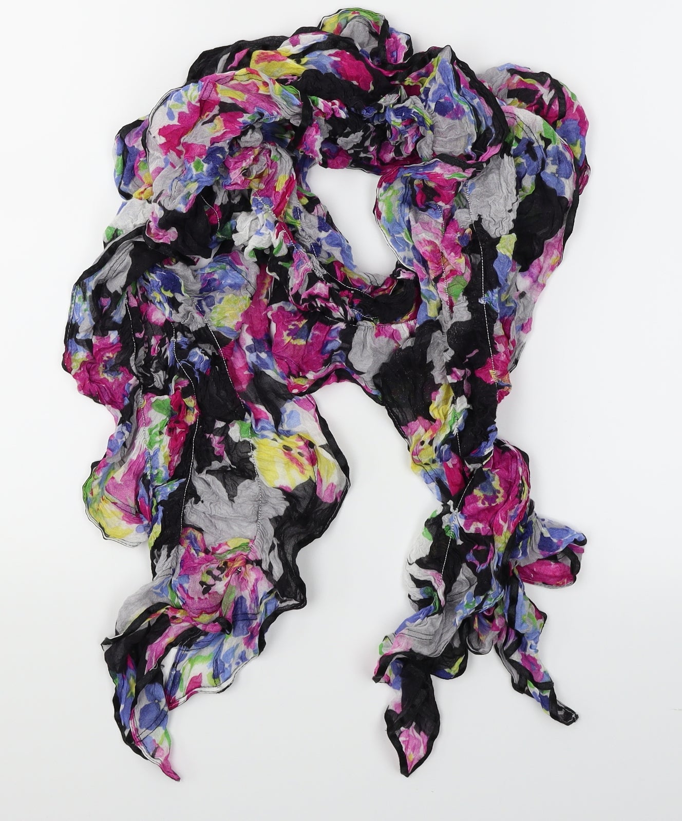 Preworn  Black Floral   Scarf