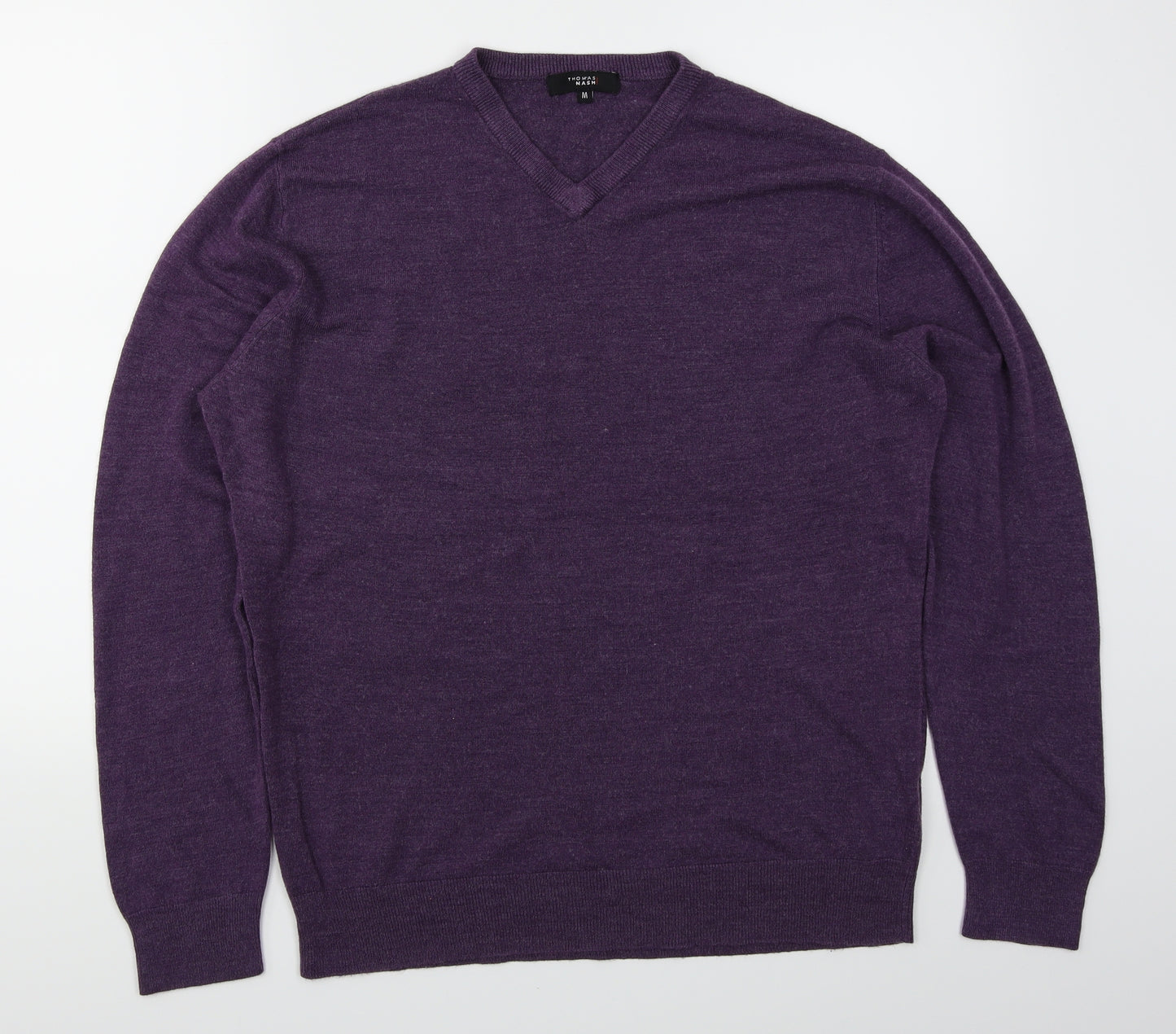 Thomas Nash Mens Purple  Knit Pullover Jumper Size M