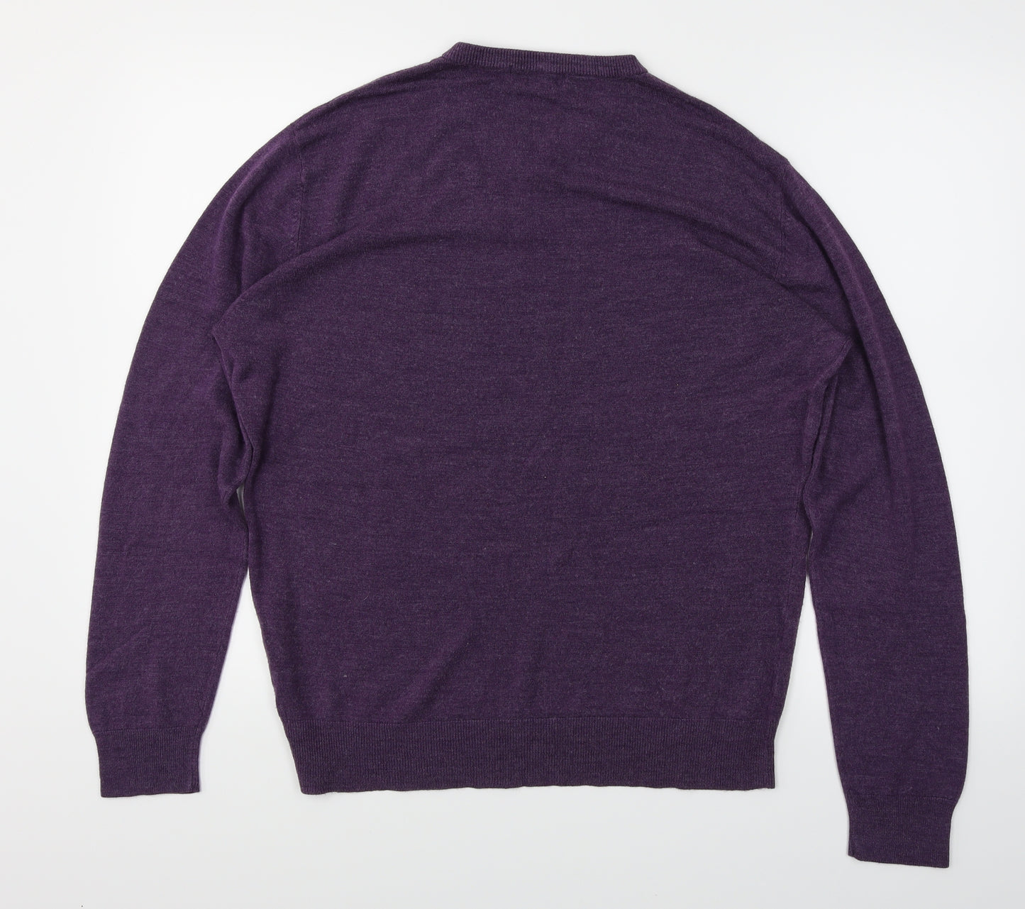 Thomas Nash Mens Purple  Knit Pullover Jumper Size M