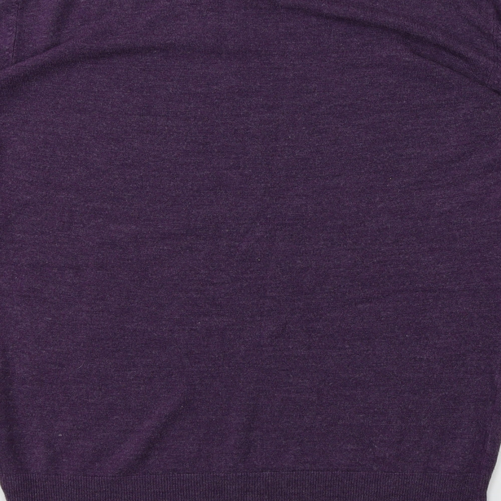 Thomas Nash Mens Purple  Knit Pullover Jumper Size M