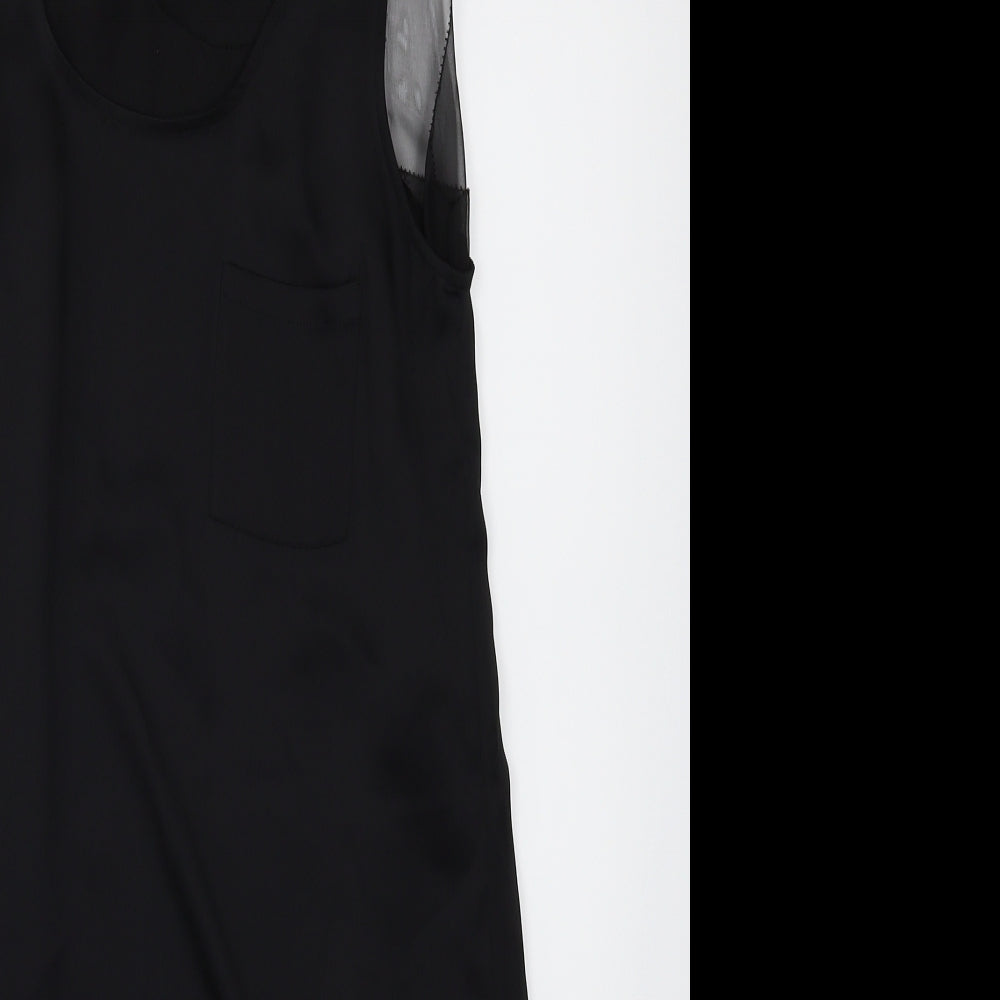 Topshop Womens Black   Camisole Blouse Size 8  - Longline