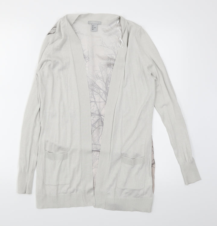 H&M Womens Grey Cardigan Jumper Size S