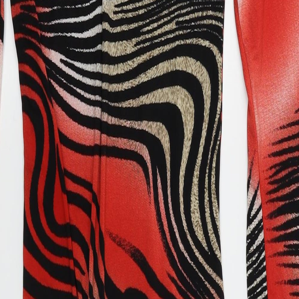 Bu-zz Womens Red Animal Print  Bodycon  Size M