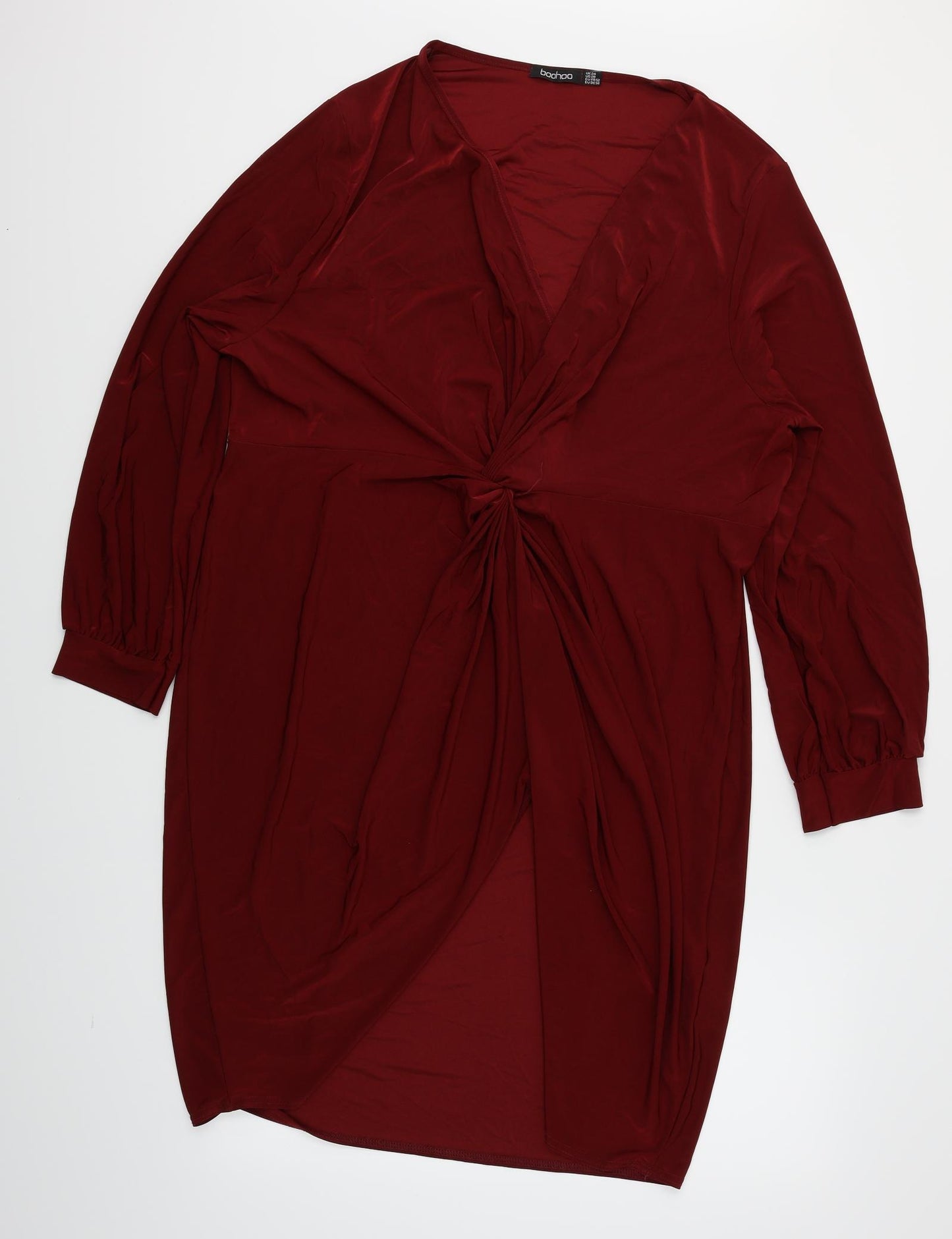 Boohoo Womens Red   Bodycon  Size 24