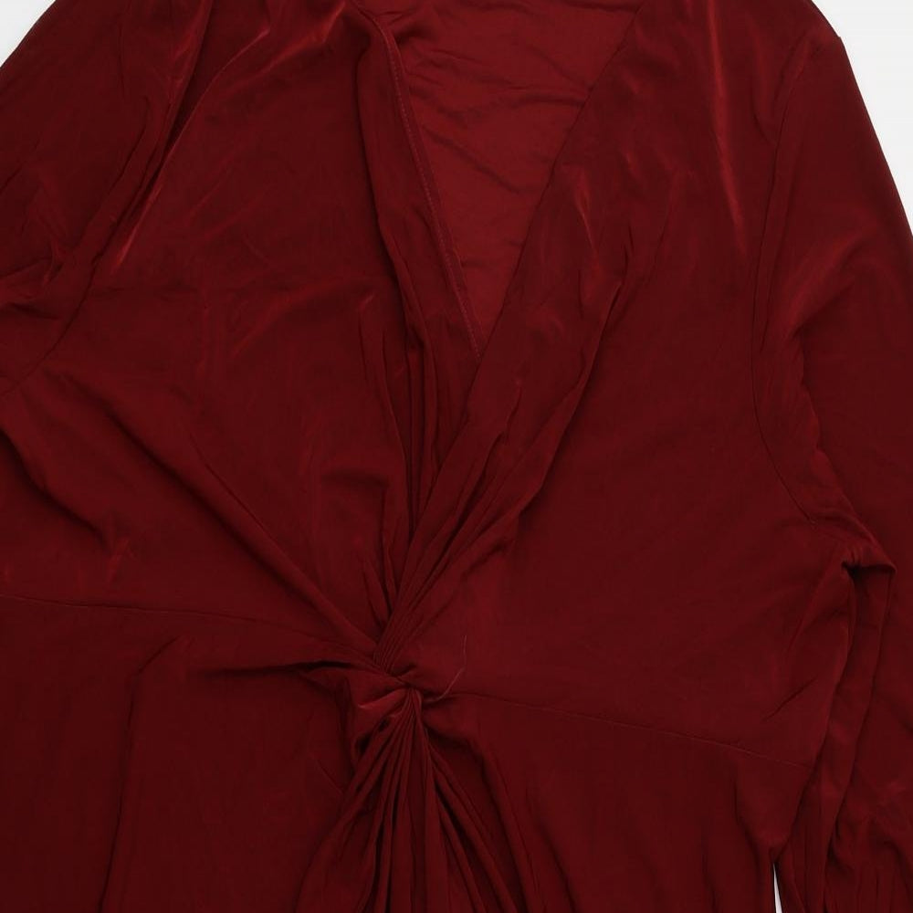 Boohoo Womens Red   Bodycon  Size 24