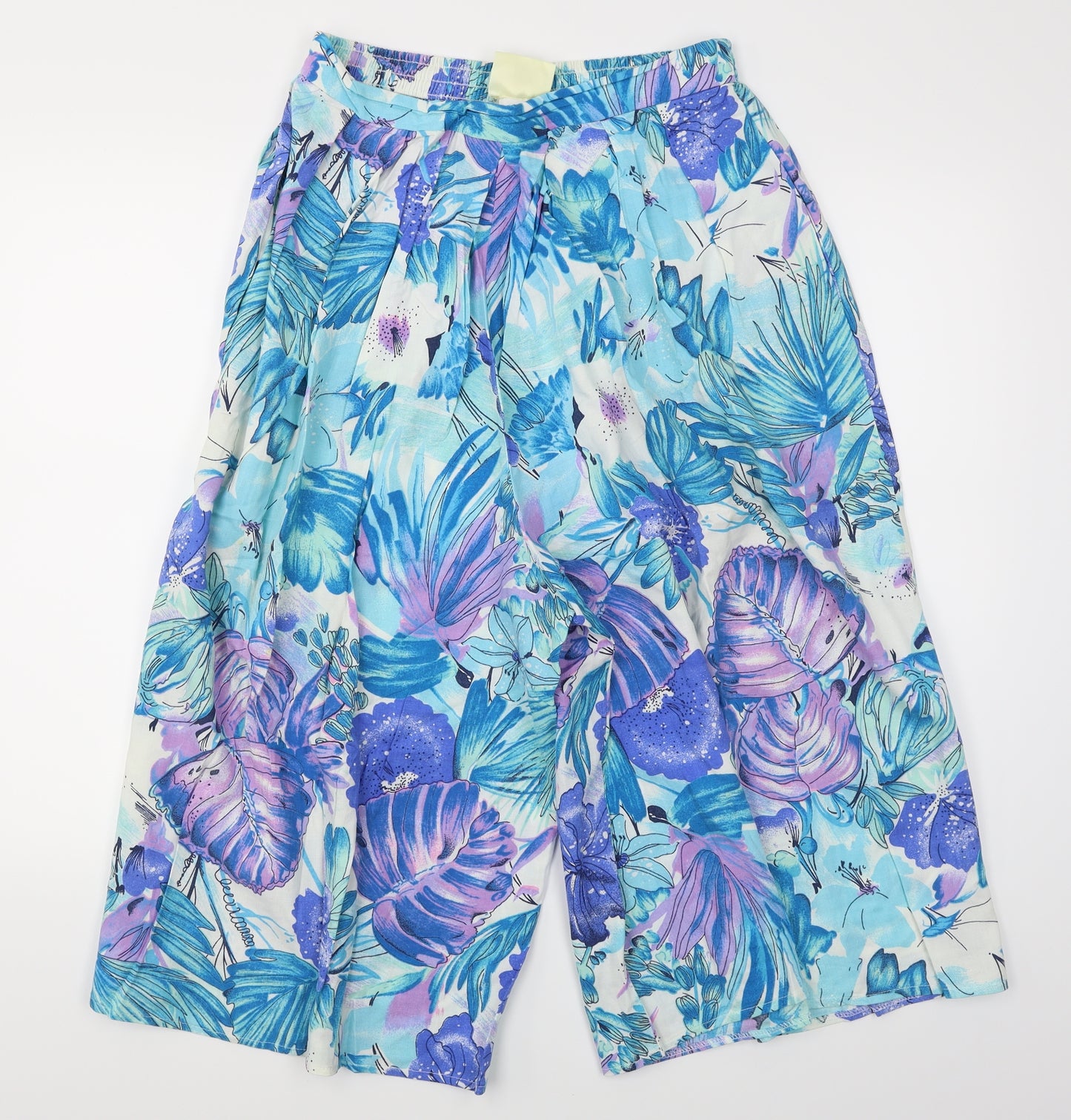 Three's Company Womens Blue Floral  Culotte Shorts Size 16