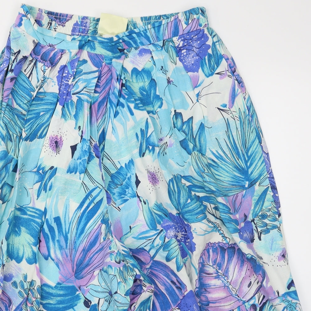 Three's Company Womens Blue Floral  Culotte Shorts Size 16