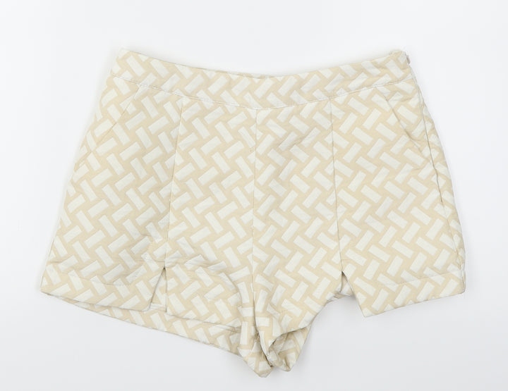 Missguided Womens Beige   Hot Pants Shorts Size 8