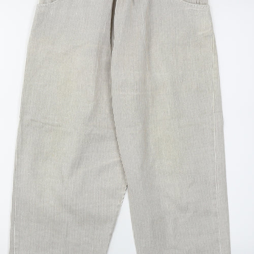 Preworn Womens Brown Striped  Trousers  Size 16 L26 in