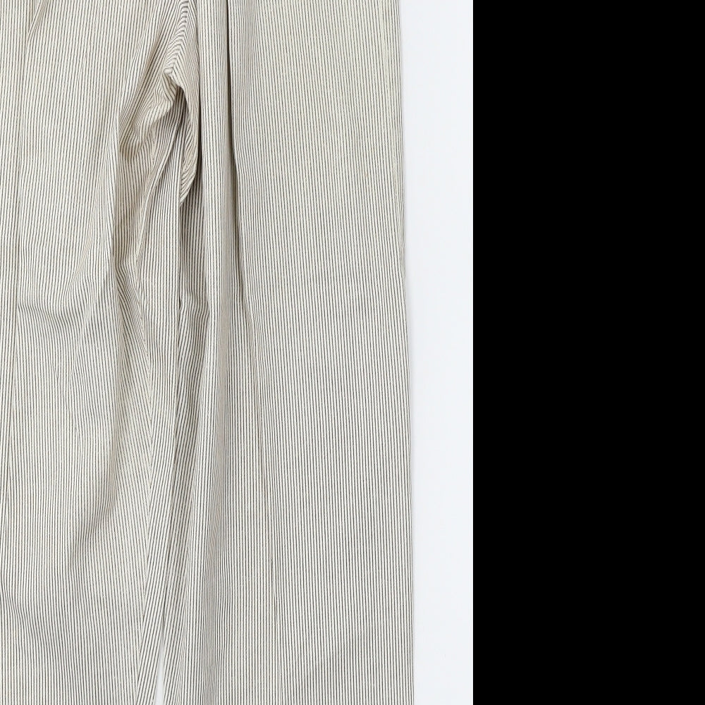 Preworn Womens Brown Striped  Trousers  Size 16 L26 in