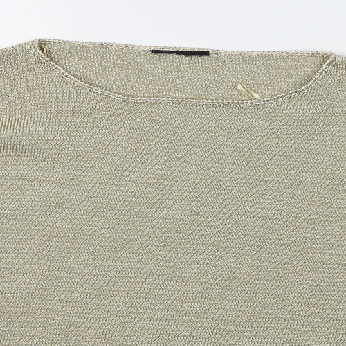 Preoworn Womens Gold   Cropped T-Shirt Size 10