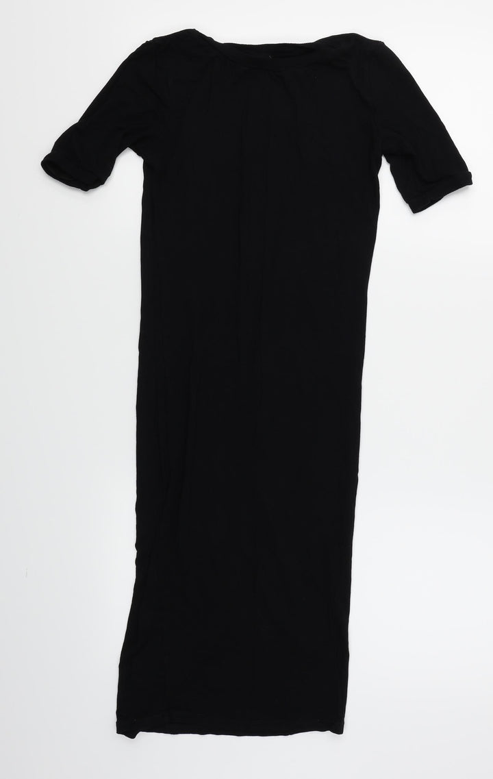 Preworn Womens Black   T-Shirt Dress  Size 6