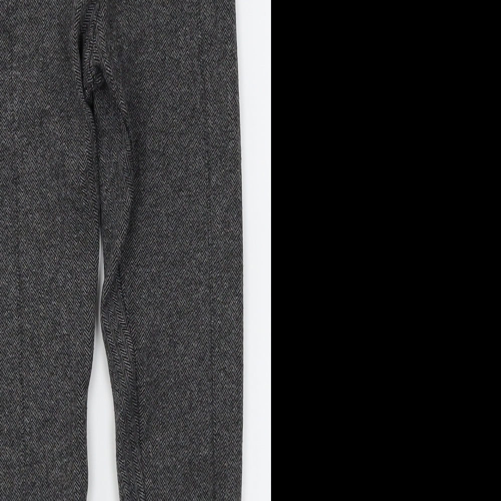 Zara Womens Grey Herringbone  Trousers  Size S L24 in