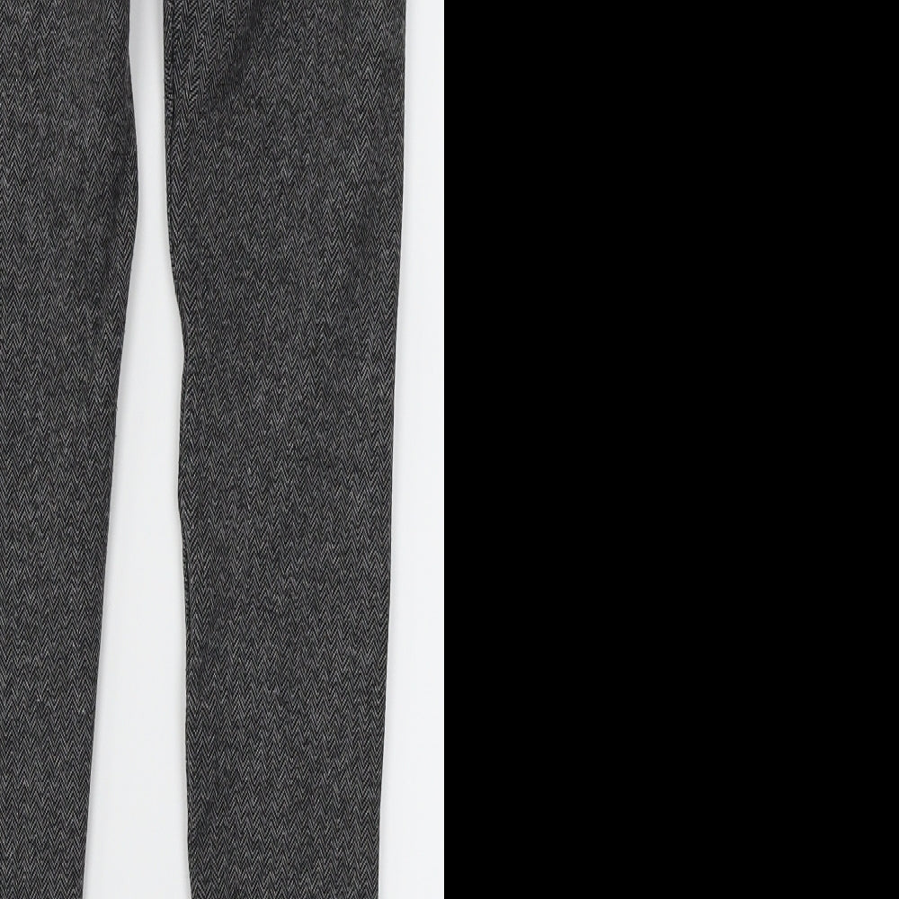 Zara Womens Grey Herringbone  Trousers  Size S L24 in