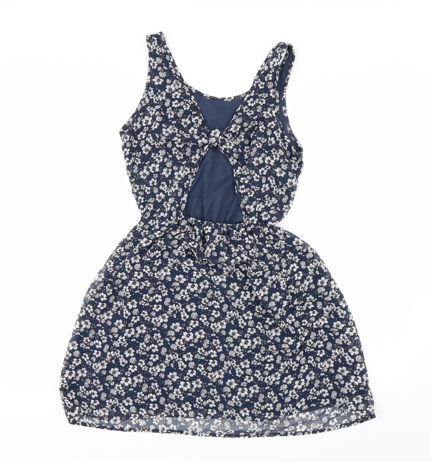 H&M Womens Blue Floral  A-Line  Size 10