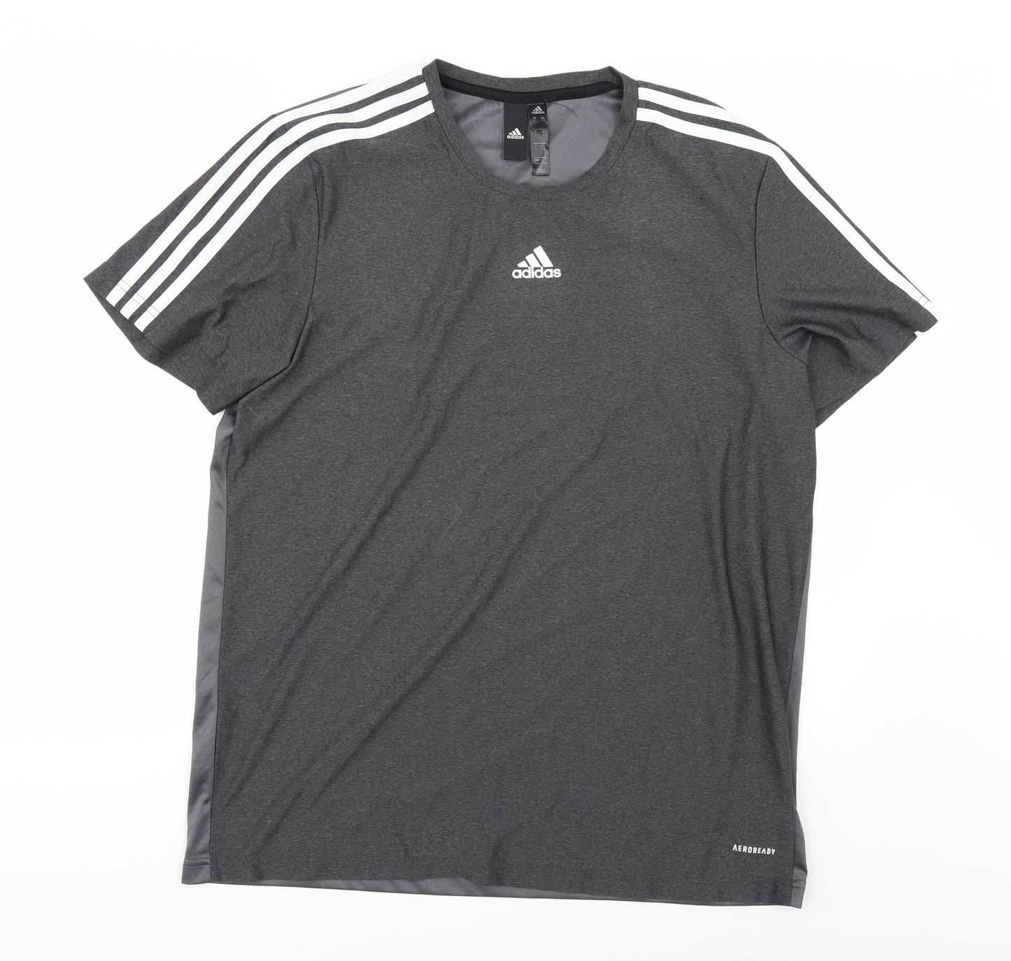 adidas Mens Grey    T-Shirt Size L