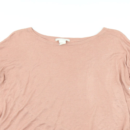 H&M Womens Pink   Pullover Jumper Size XS