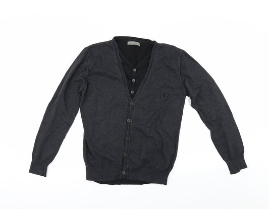 Front view of Cedarwood State men’s grey jumper, size M
