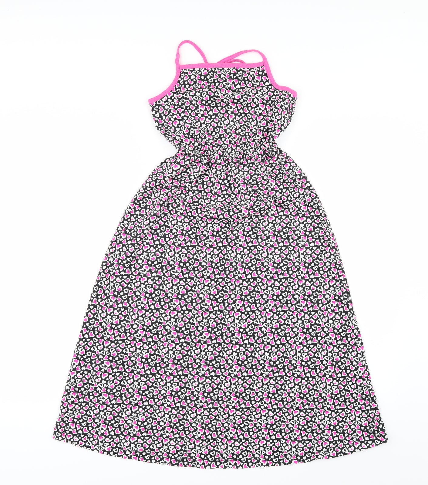 George Girls Black Geometric  Maxi  Size 8-9 Years
