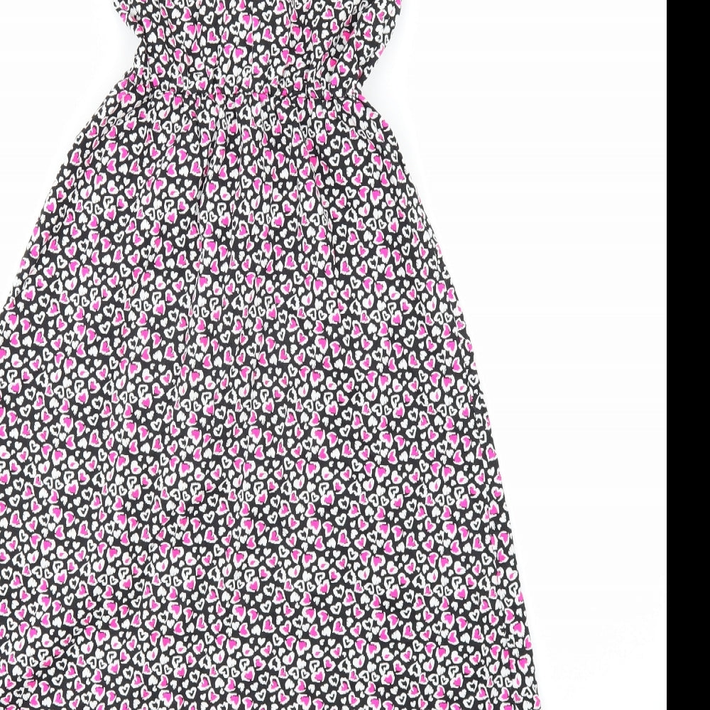 George Girls Black Geometric  Maxi  Size 8-9 Years