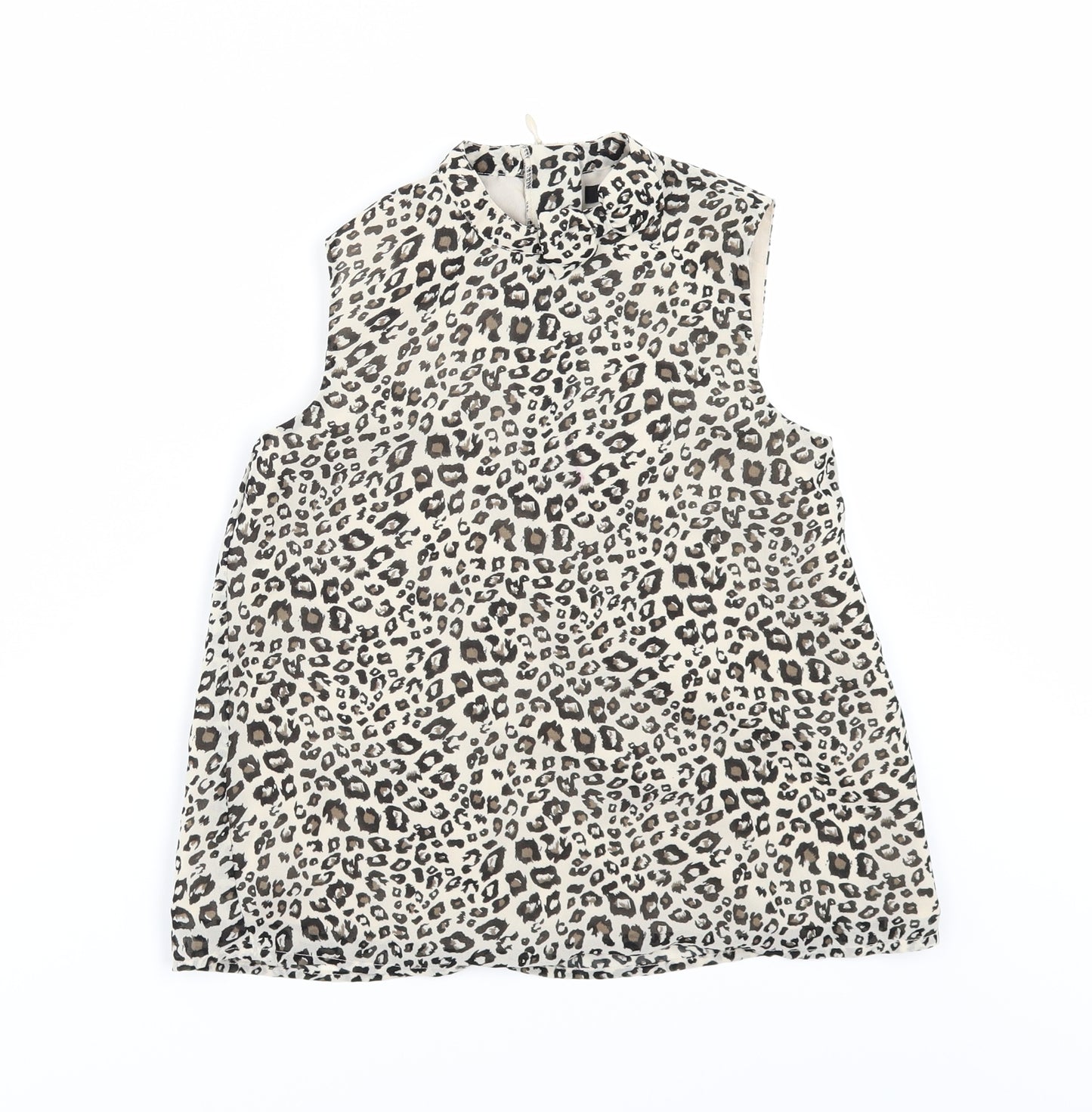 George Girls Beige Animal Print  Basic Blouse Size 8-9 Years