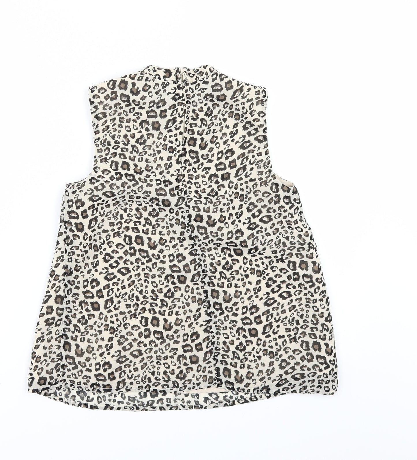 George Girls Beige Animal Print  Basic Blouse Size 8-9 Years
