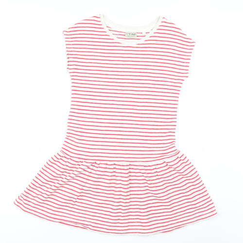 NEXT Girls Ivory Spotted Ramie Fit & Flare  Size 10 Years