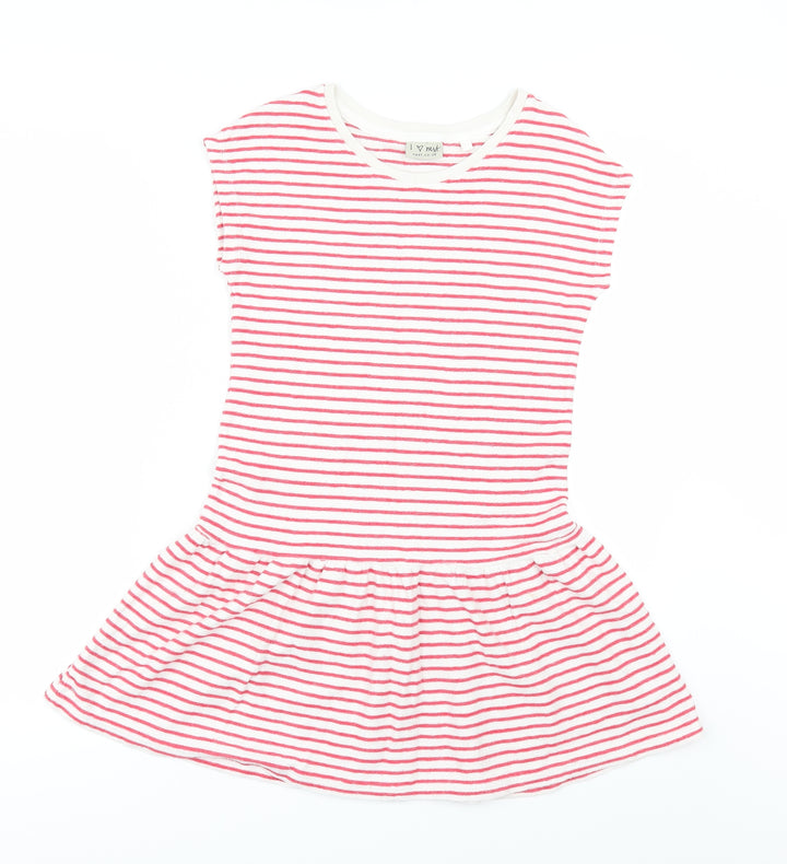 NEXT Girls Ivory Spotted Ramie Fit & Flare  Size 10 Years