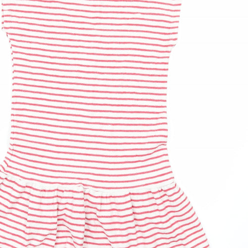 NEXT Girls Ivory Spotted Ramie Fit & Flare  Size 10 Years