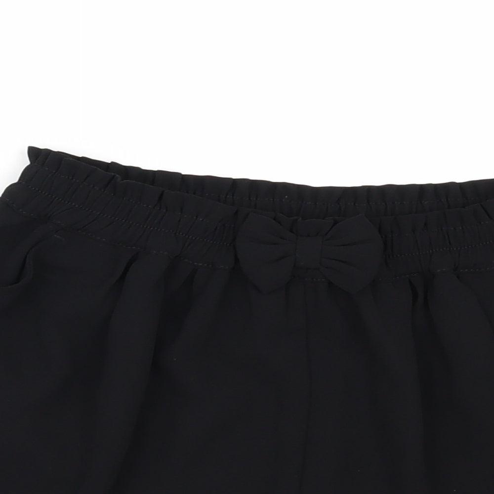 NEXT Girls Black   Paperbag Shorts Size 9 Years - bow front