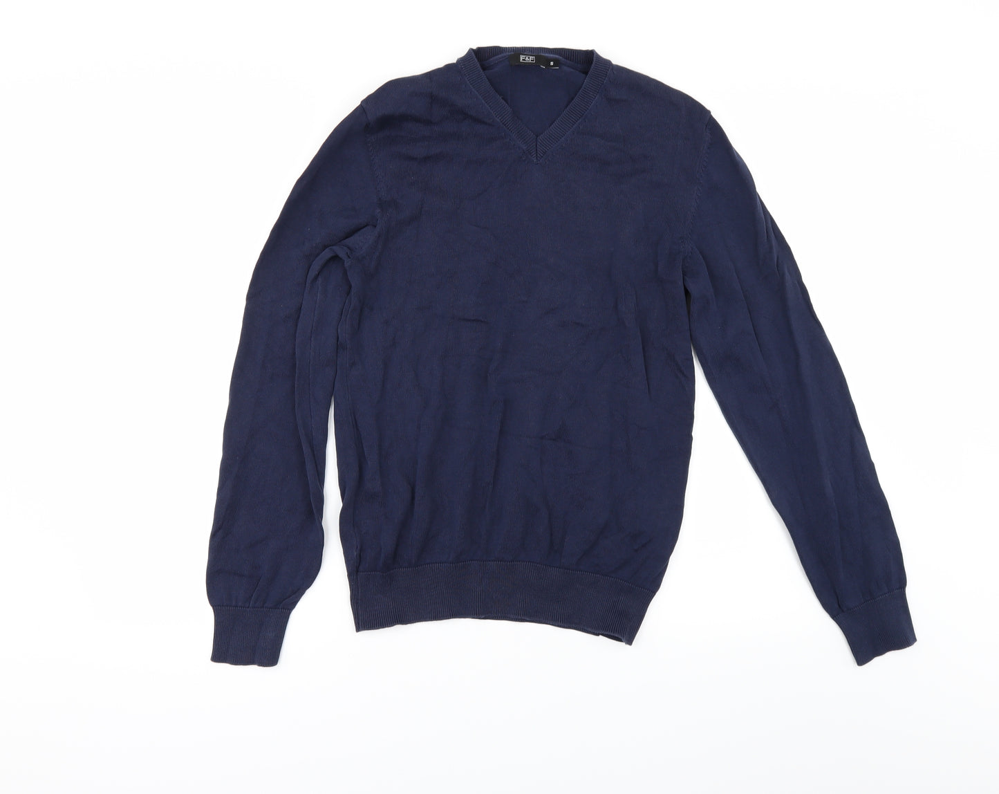 F&F Mens Blue   Pullover Jumper Size S