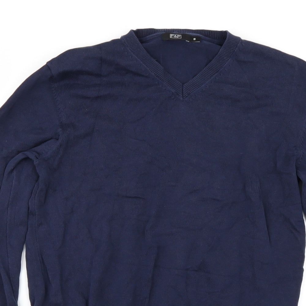 F&F Mens Blue   Pullover Jumper Size S