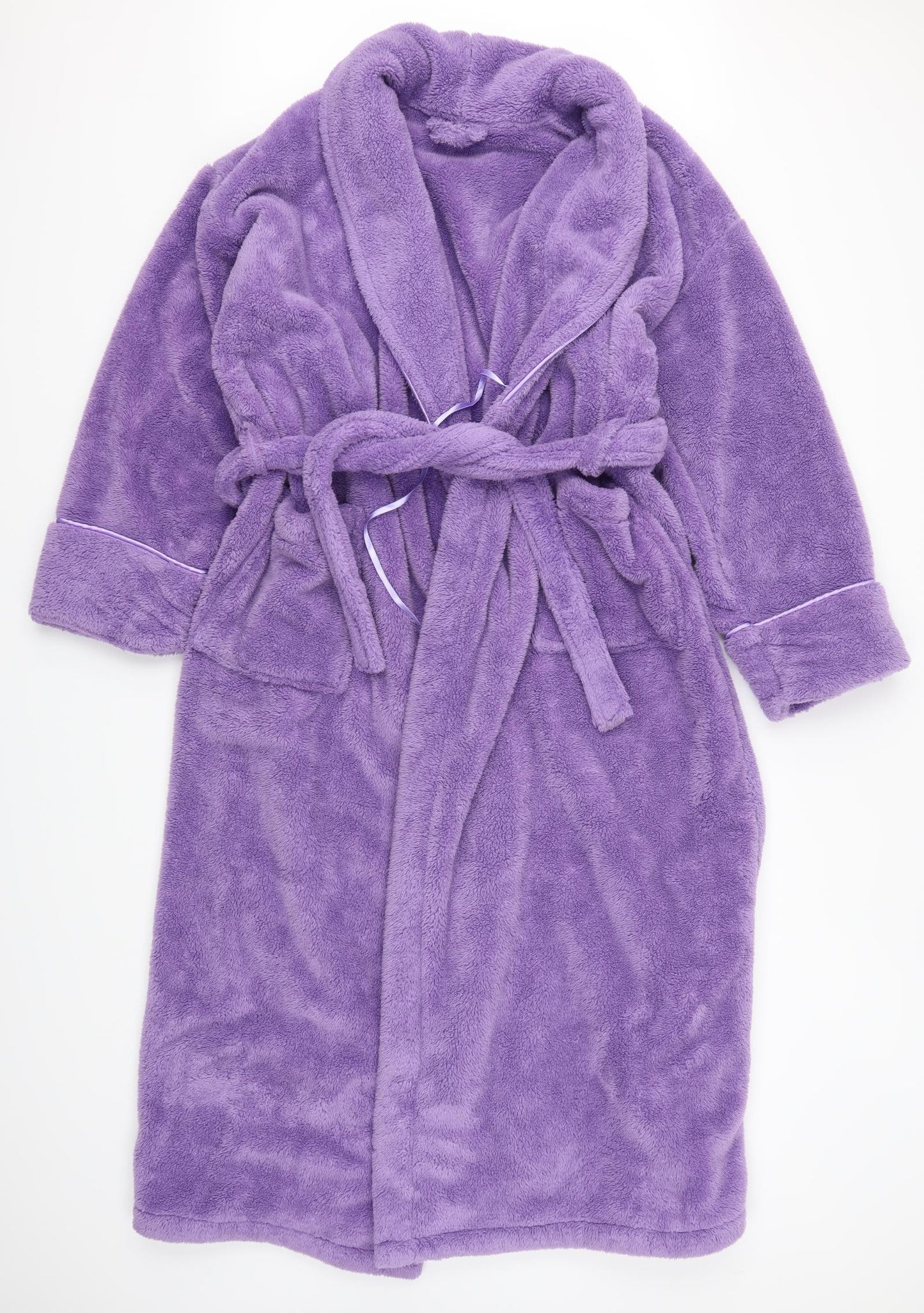 Marks and Spencer Womens Purple Solid  Kimono Robe Size 16