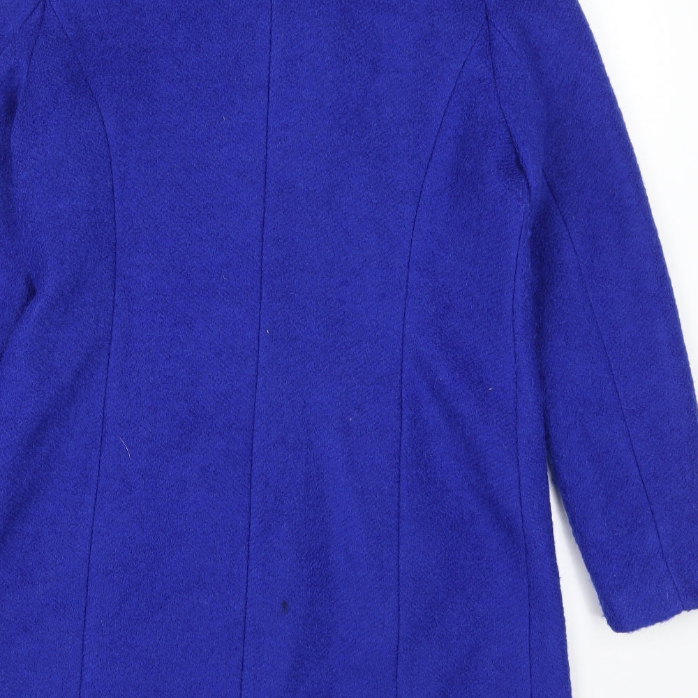 M&Co Womens Blue   Overcoat Coat Size 12