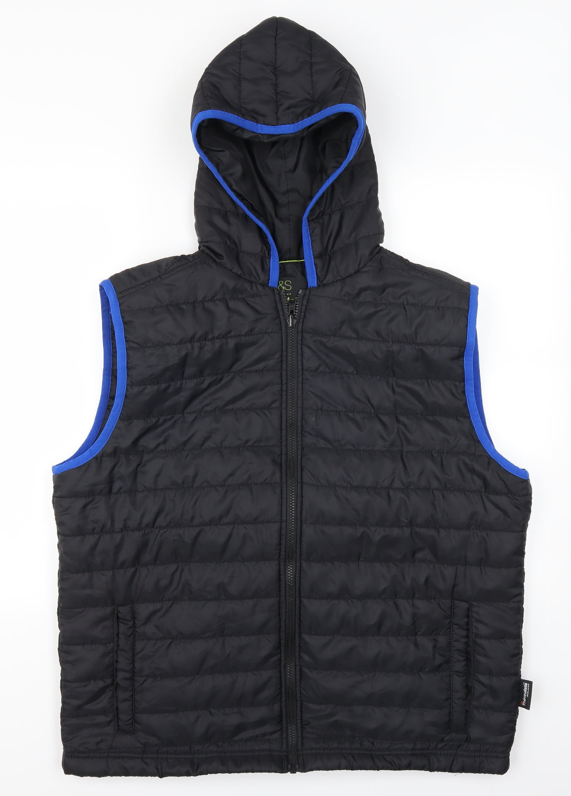 Marks and Spencer Mens Black   Gilet Coat Size XL