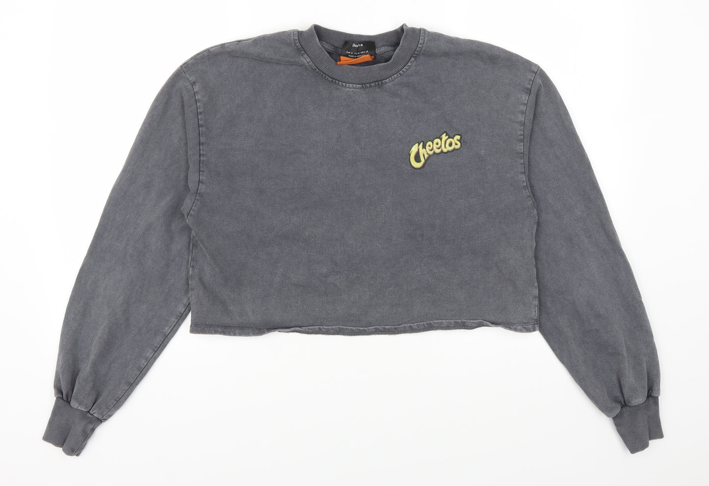 Bershka Womens Grey   Cape Sweatshirt Size M  - Cheetos