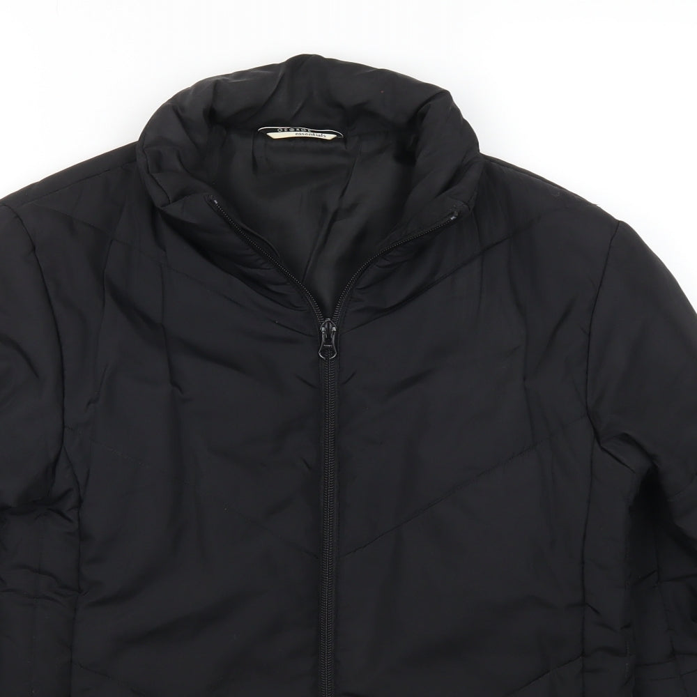 George Womens Black   Quilted Coat Size 10