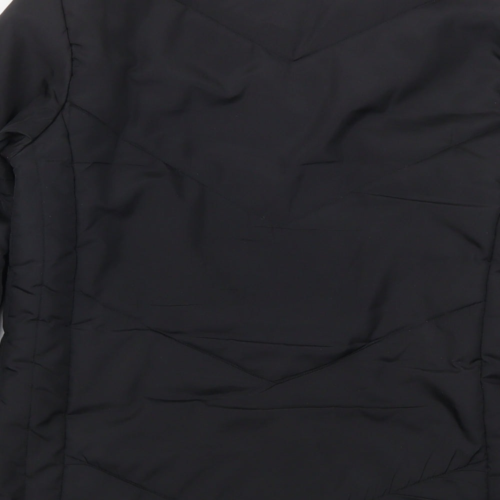George Womens Black   Quilted Coat Size 10