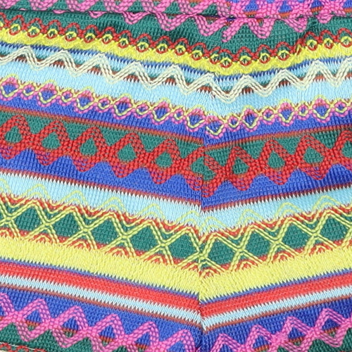 Sure Gypsy Womens Multicoloured Geometric  Hot Pants Shorts Size 28 in