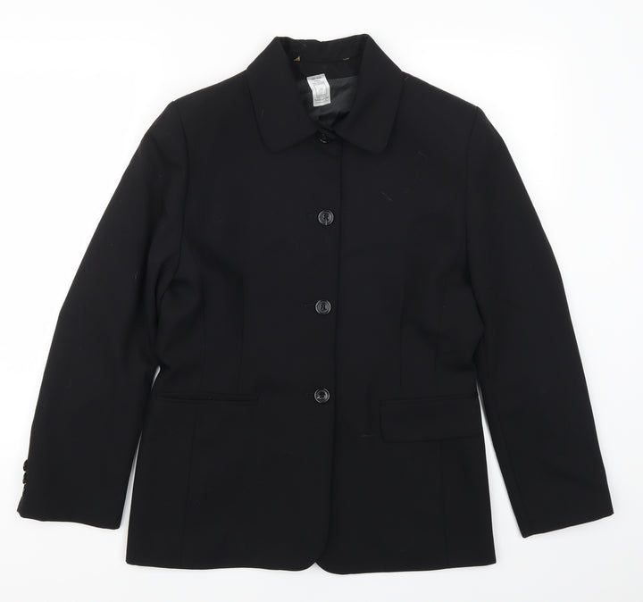 Preworn Womens Black Jacket Suit Jacket Size 14