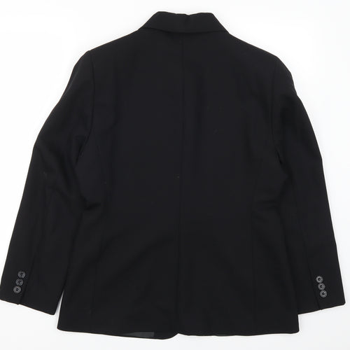 Preworn Womens Black   Jacket Suit Jacket Size 14